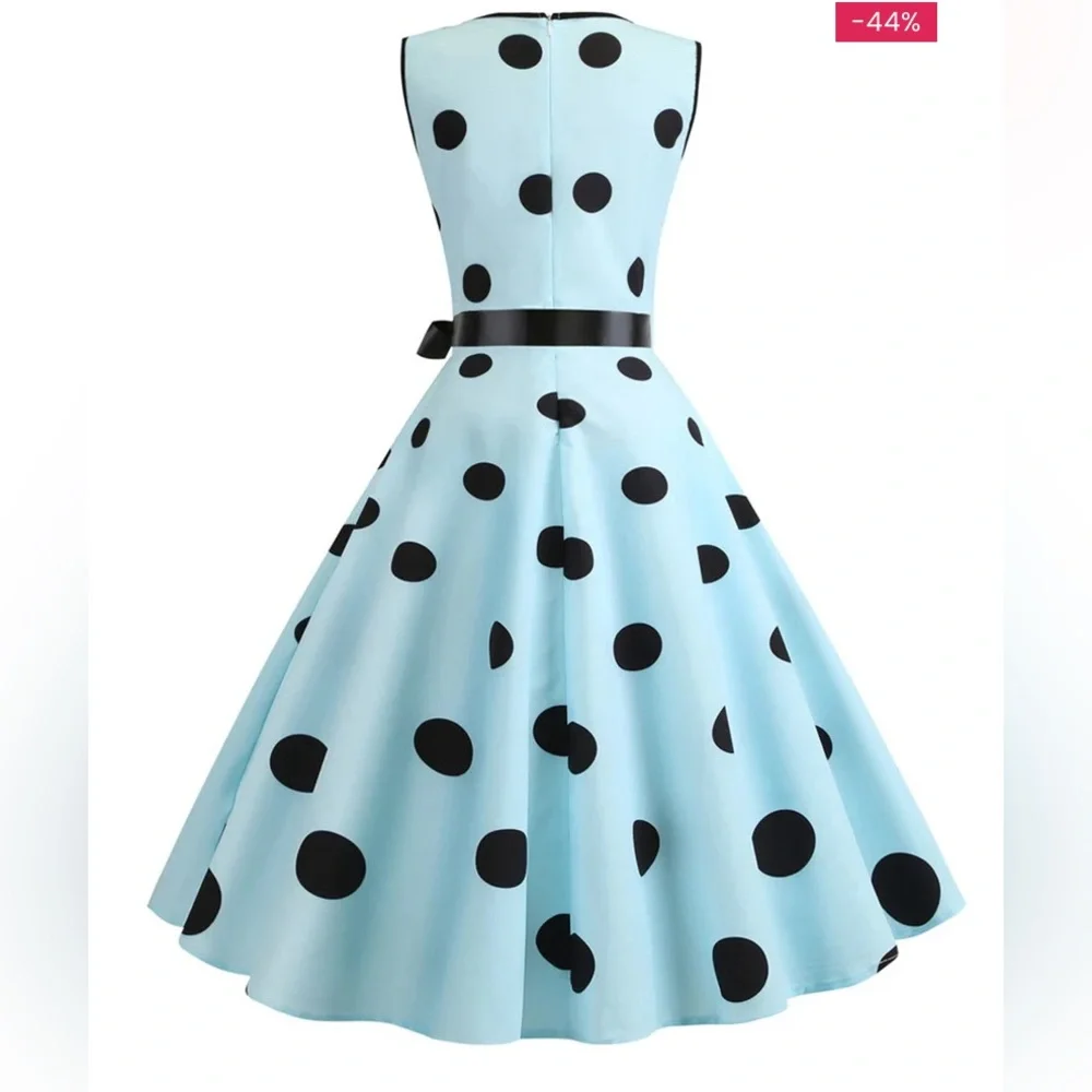 Blue Polka dot dress - Picture 3 of 9